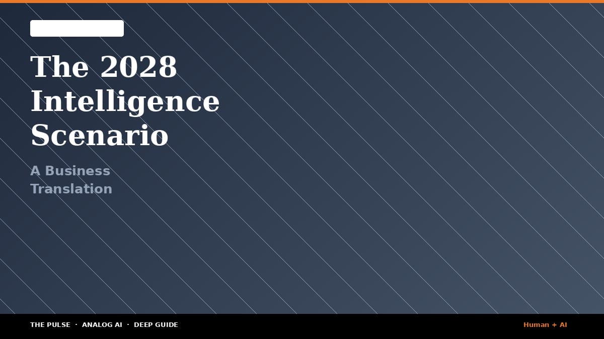 The 2028 Intelligence Scenario: A Business Translation