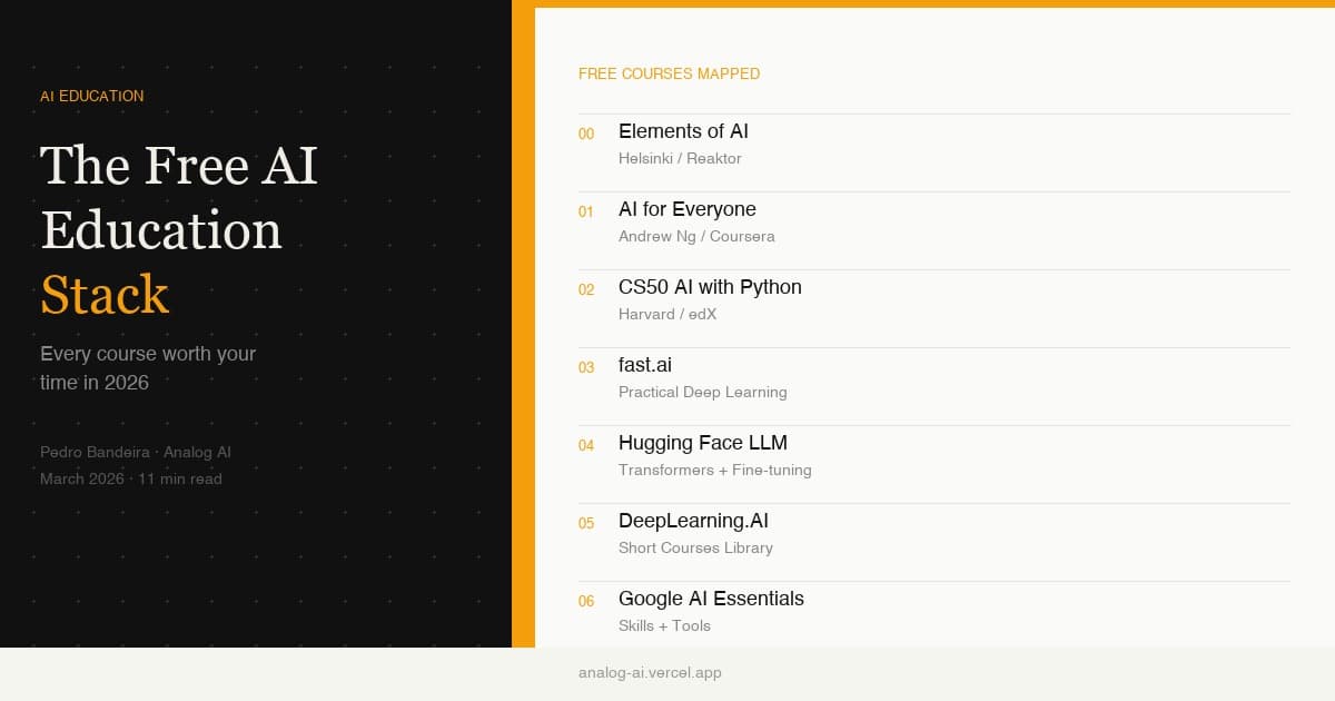 The Free AI Education Stack: Every Course Worth Your Time in 2026